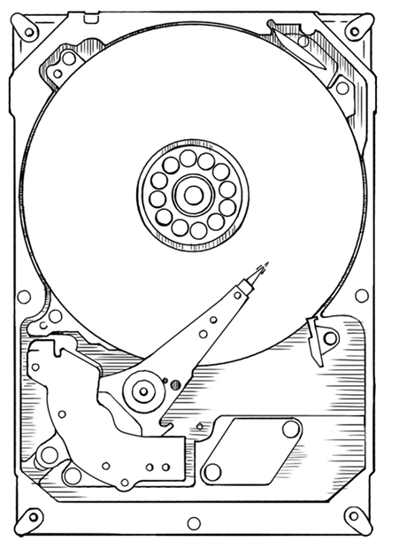 Загальний вигляд стандартного жорсткого диску